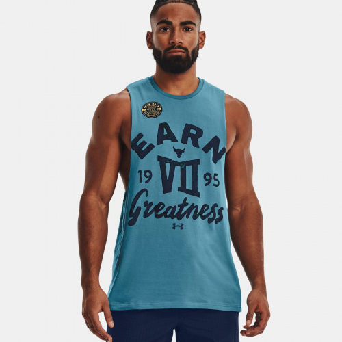 Clothing - Under Armour Project Rock Earn Greatness Tank | Fitness 